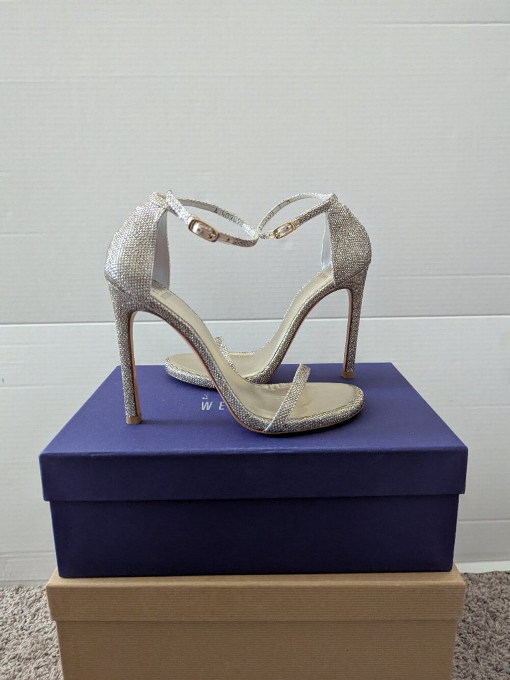 Stuart Weitzman Platinum Stiletto Heels Women's Size 7M